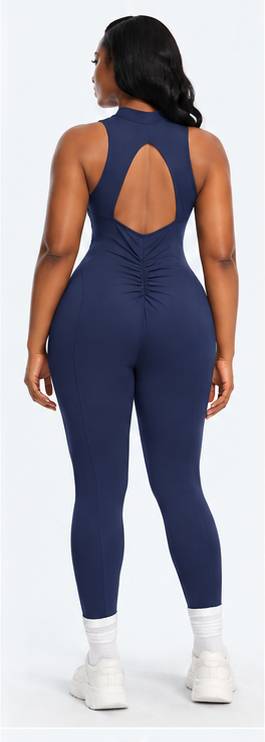 SnatchedKnit Front Zip Jumpsuit