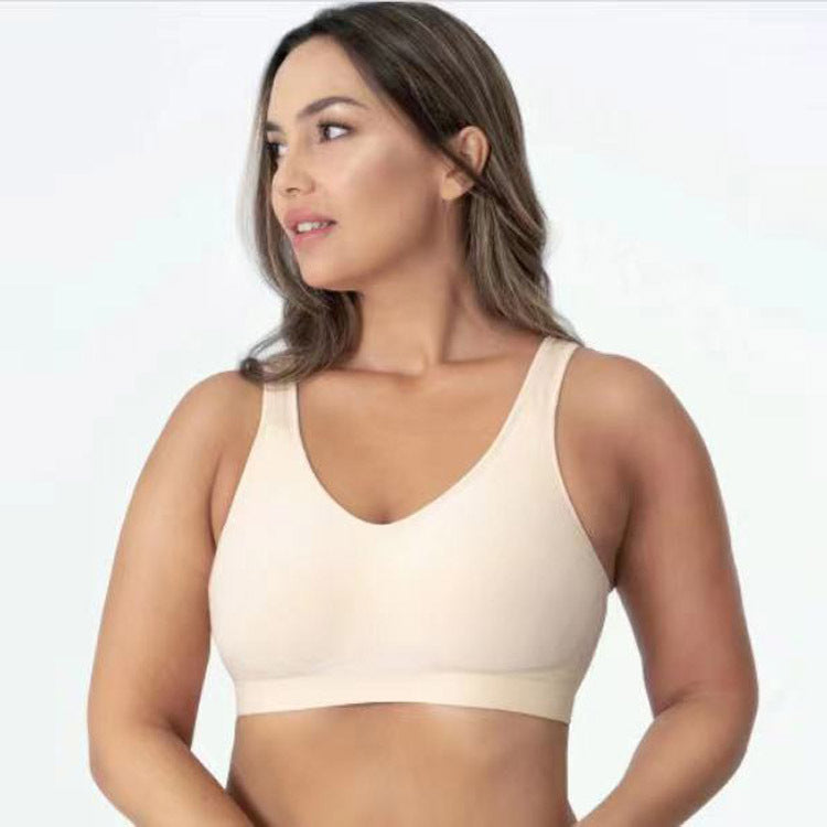Seamless non-wired full-coverage shaper bra