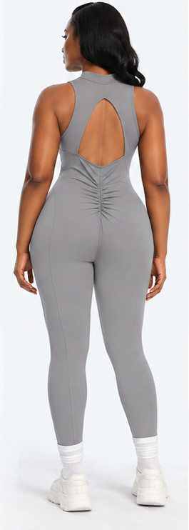 SnatchedKnit Front Zip Jumpsuit