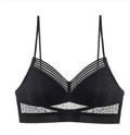Low-back lace bralette in black