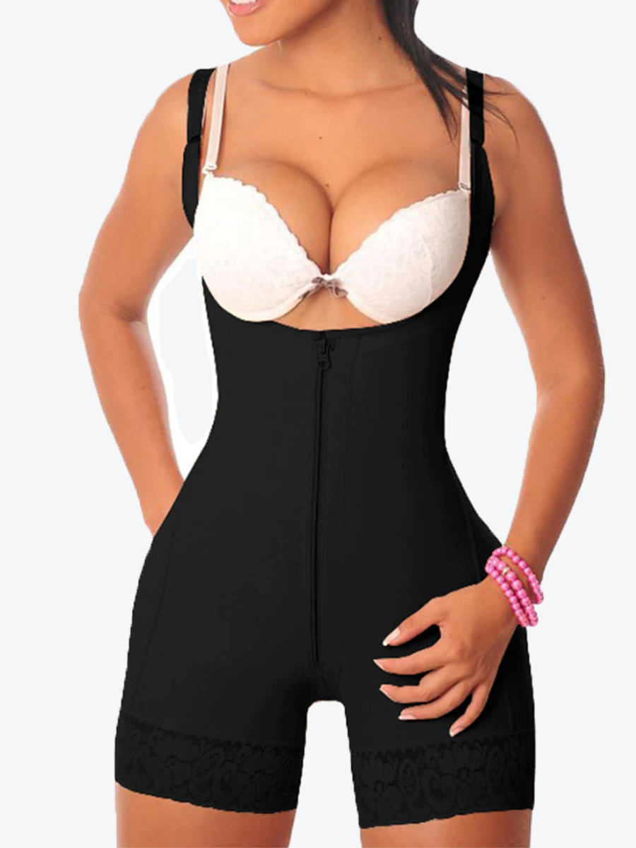 Open-bust butt-lifting bodysuit