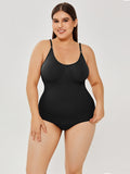Low-back seamless shapewear bodysuit