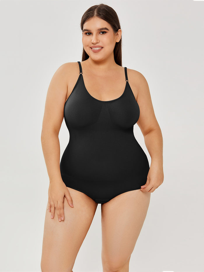 Low-back shapewear bodysuit with tummy control