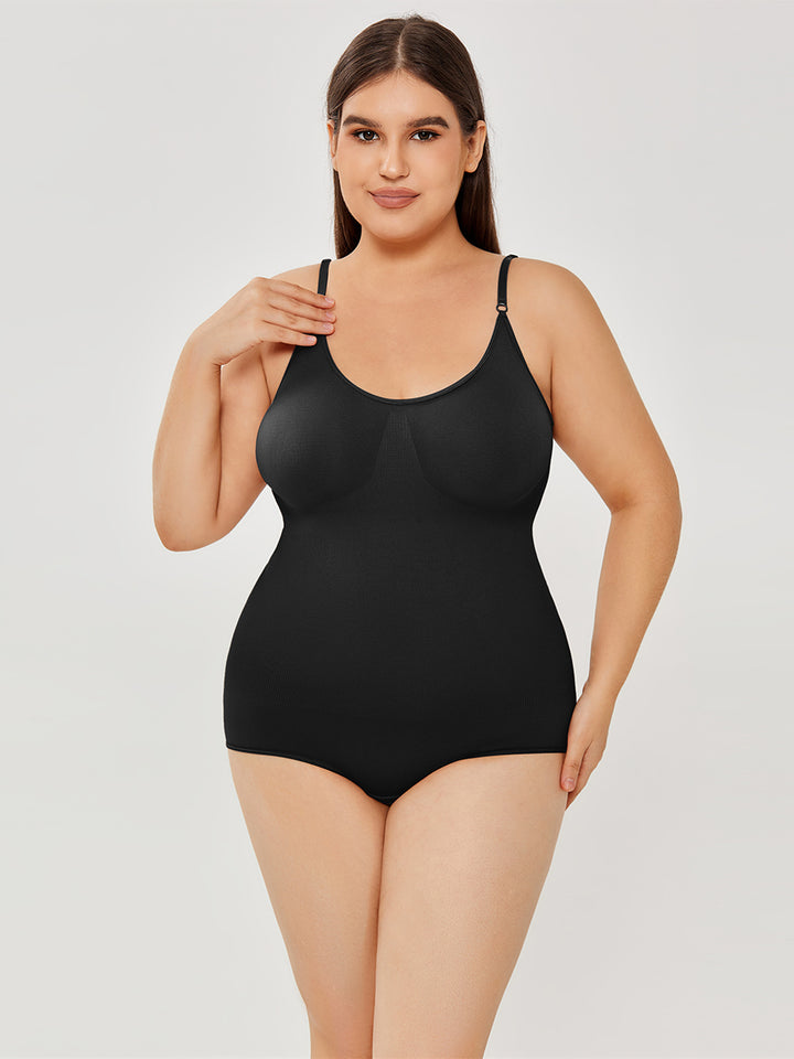 Low-back seamless shapewear bodysuit