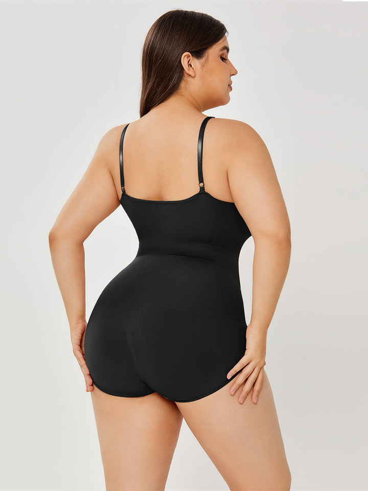 Low-back seamless shapewear bodysuit
