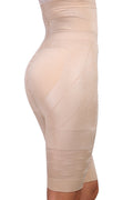 Nude high-waist shaping shorts