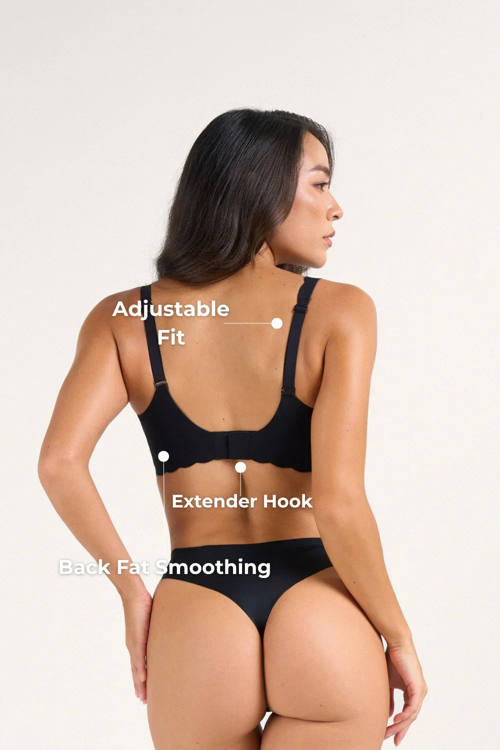Scalloped Deep V Smooth Lift Bra