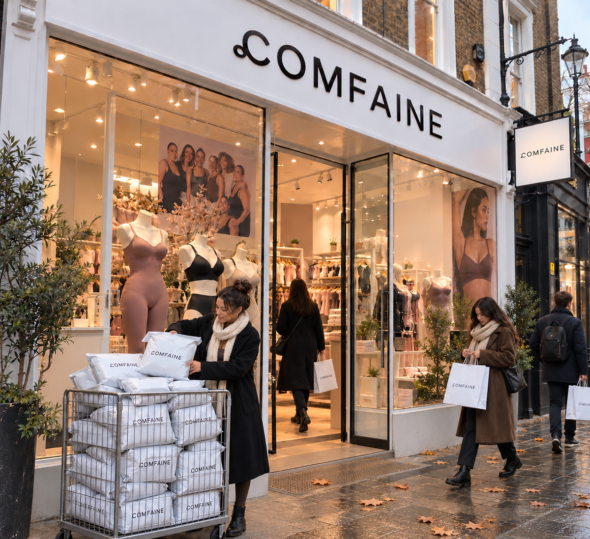 Models wearing Comfaine products