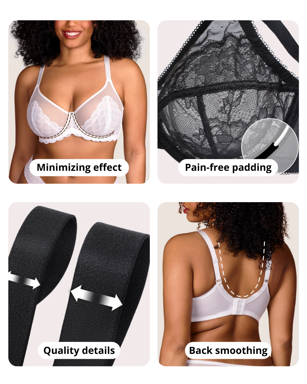Breast Minimizer Bra - Enchante (tej)
