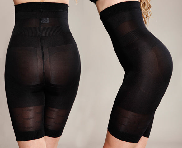 Nude high-waist shaping shorts