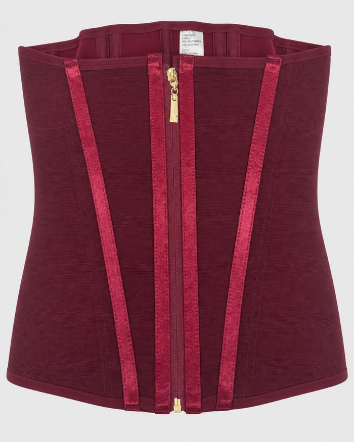 Women's 15-Bone Waist Cincher with Front Zip Closure