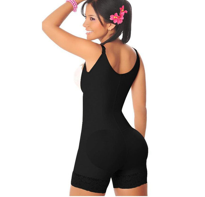 Open-bust butt-lifting bodysuit