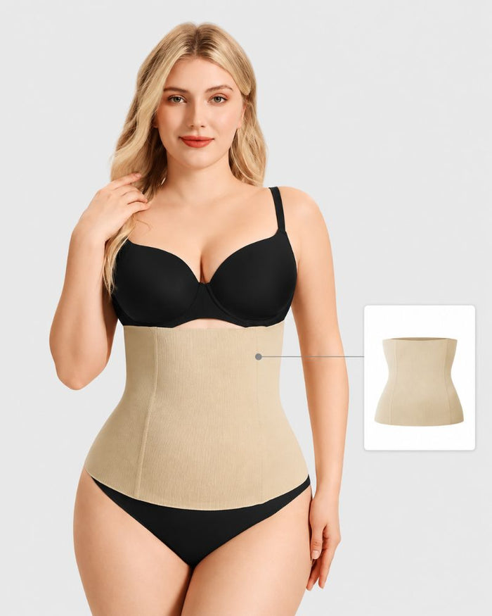 Women's High-Waist Compression Waist Cincher with 4-Bone Support