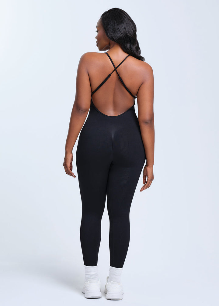 SnatchedKnit Backless Jumpsuit
