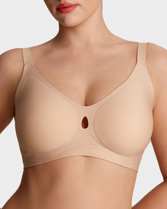 Women's Wire-Free Invisible Lift Bra with Hollow Detail