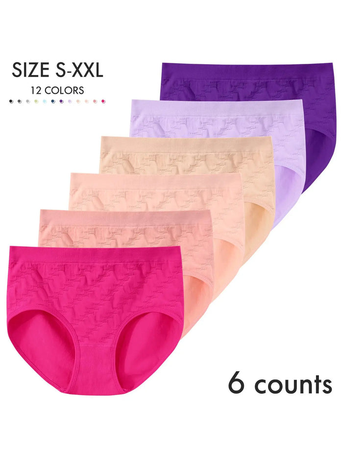 Women's Mid-Rise Seamless Briefs 6-Pack