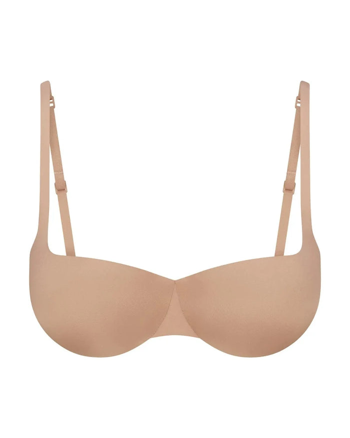 Women's Balconette Push-Up Bra Straight Neckline Soft