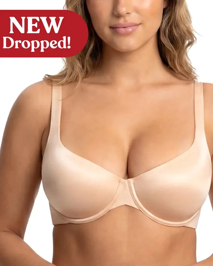 Women's Balconette Bra with Seamless Satin Finish
