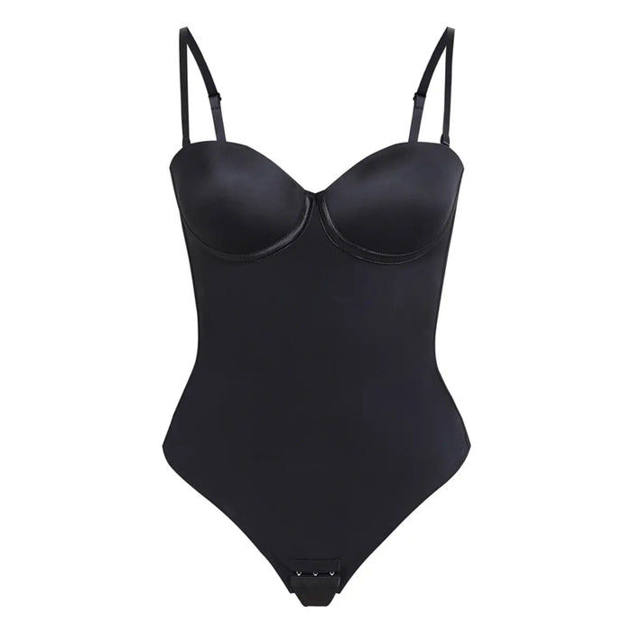 Women's Shaping Bodysuit with Lace-Up Back and Thong