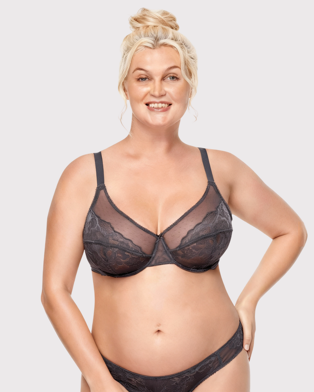 Gray Breast Minimizer Bra - Enchant