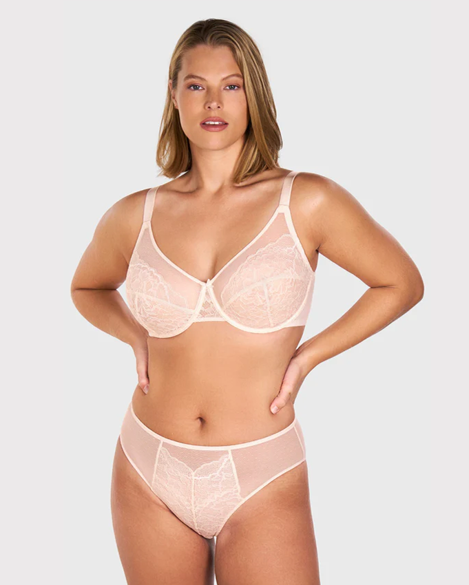 Misty Rose Breast Minimizer Bra - Enchant
