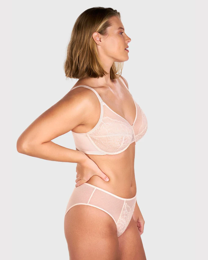 Misty Rose Breast Minimizer Bra - Enchant
