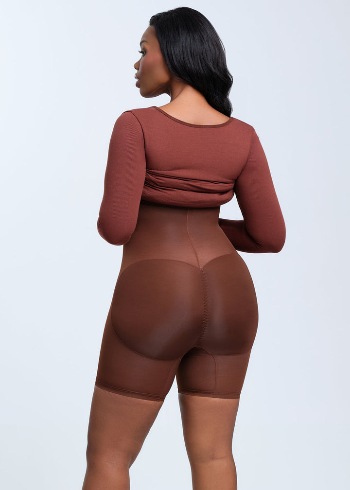 SecretSculpt Long Sleeve Midi Dress