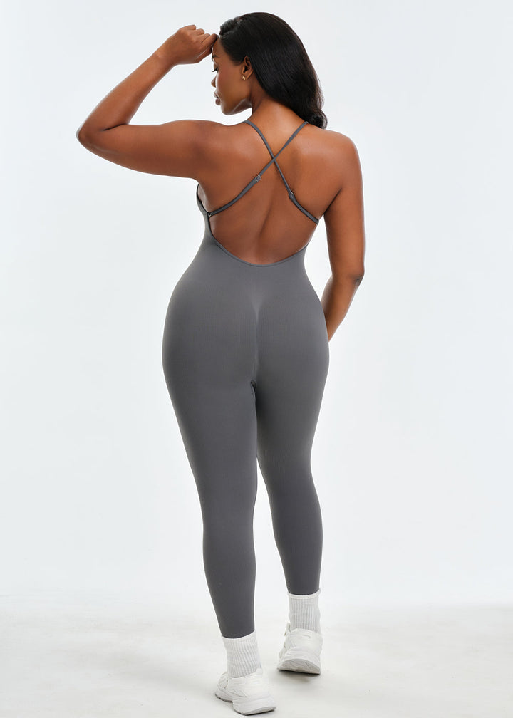 SnatchedKnit Backless Jumpsuit