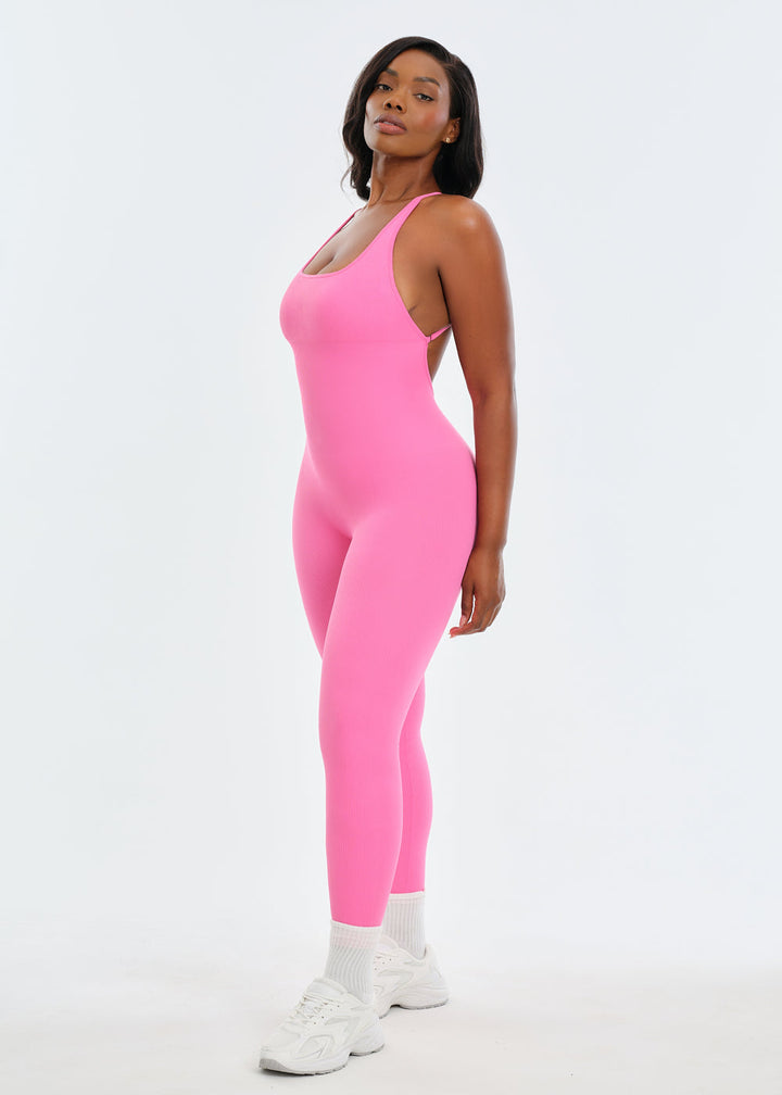SnatchedKnit Backless Jumpsuit
