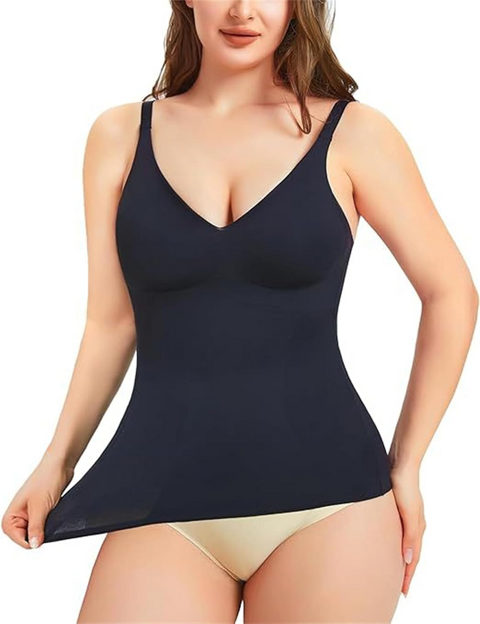 Women's Sleeveless Shaping Bodysuit with Built-In Bra