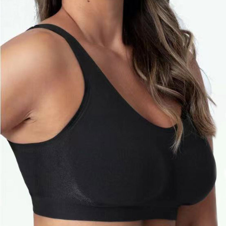 Seamless non-wired full-coverage shaper bra