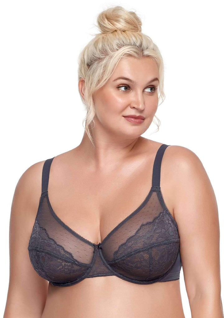 Breast Minimizer Bra - Nude and Gray