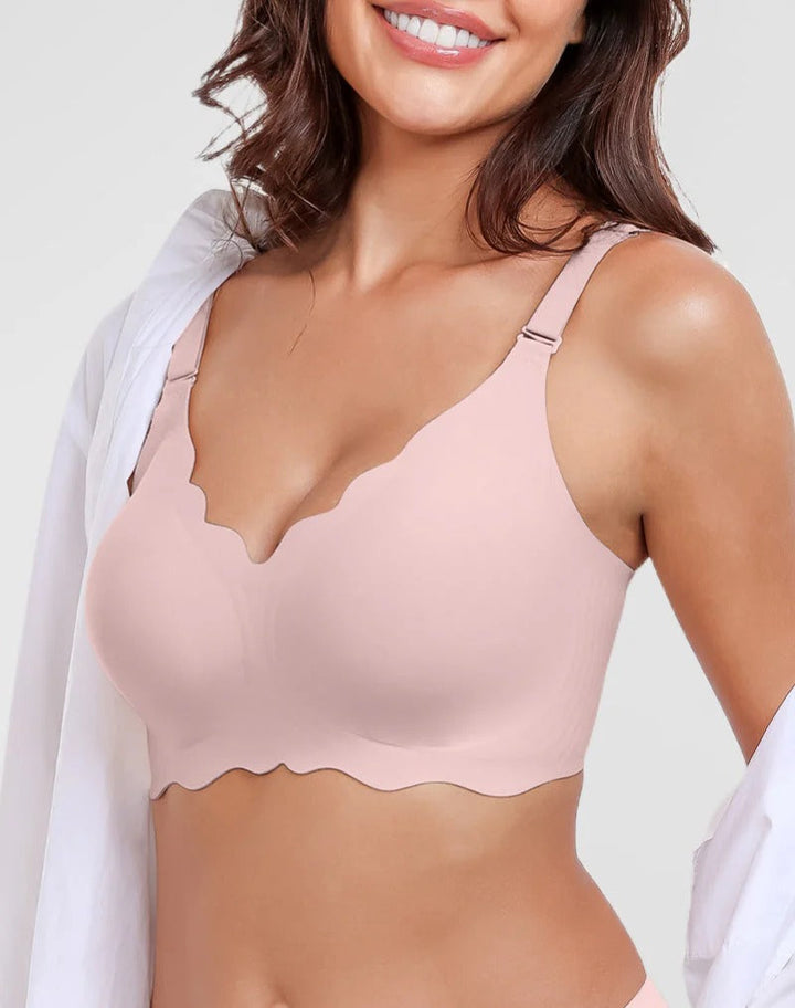 Scalloped Deep V Smooth Lift Bra