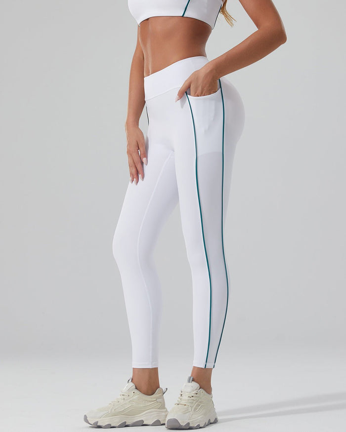 Women's Seamless High-Waisted Leggings with Side Pockets