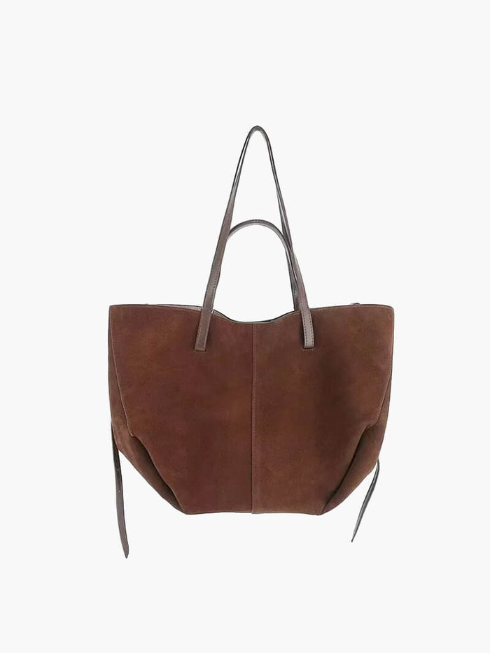 Women's Suede Tote Bag with Dual Handles for Everyday