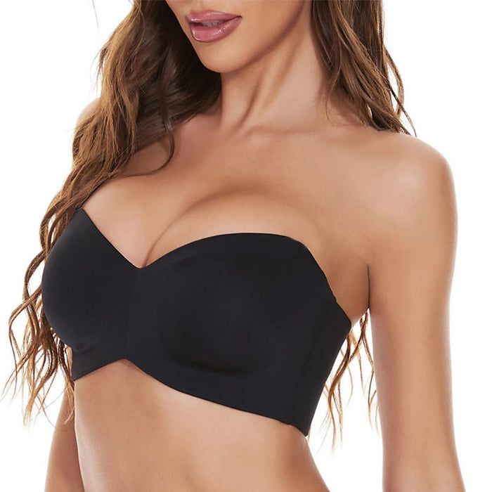 Women's Strapless Bandeau Bra with Removable Straps